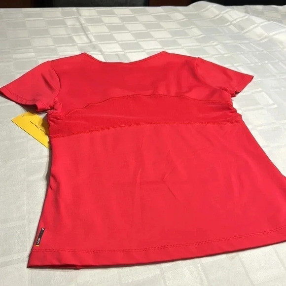 NWT LOLE CARDIO scoop neck sport top bright pink with mesh tee shirt - Picture 12 of 12